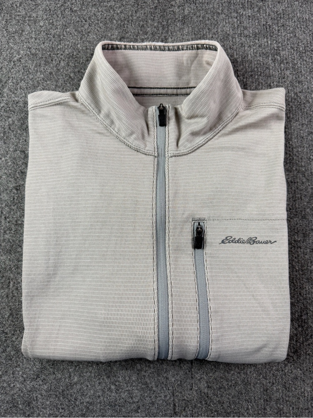 Eddie Bauer Travex Men Cotton Blend 1/2 Zip Pullover Lightweight Sweatshirt Sz M